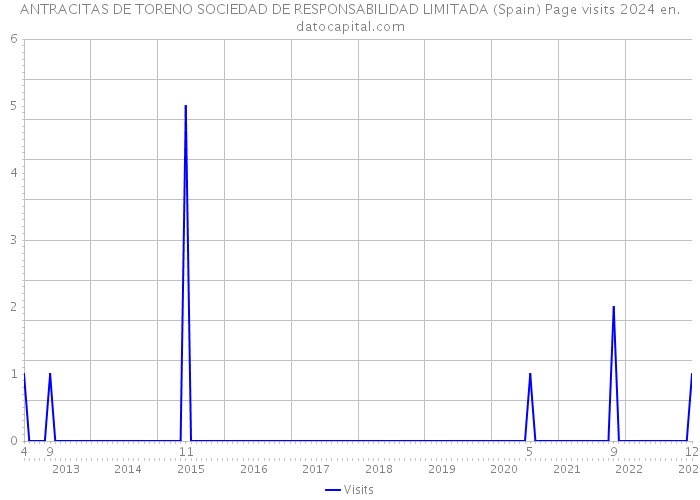 ANTRACITAS DE TORENO SOCIEDAD DE RESPONSABILIDAD LIMITADA (Spain) Page visits 2024 