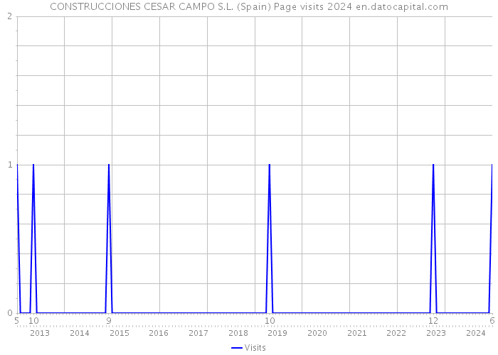 CONSTRUCCIONES CESAR CAMPO S.L. (Spain) Page visits 2024 