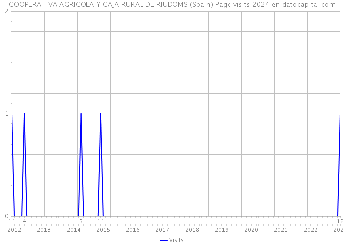 COOPERATIVA AGRICOLA Y CAJA RURAL DE RIUDOMS (Spain) Page visits 2024 