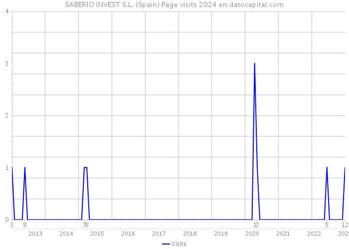 SABERIO INVEST S.L. (Spain) Page visits 2024 