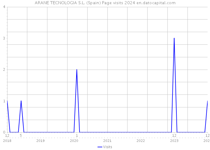 ARANE TECNOLOGIA S.L. (Spain) Page visits 2024 
