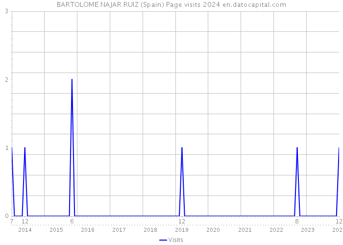 BARTOLOME NAJAR RUIZ (Spain) Page visits 2024 