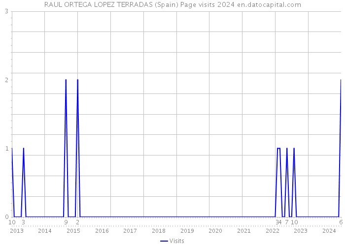 RAUL ORTEGA LOPEZ TERRADAS (Spain) Page visits 2024 