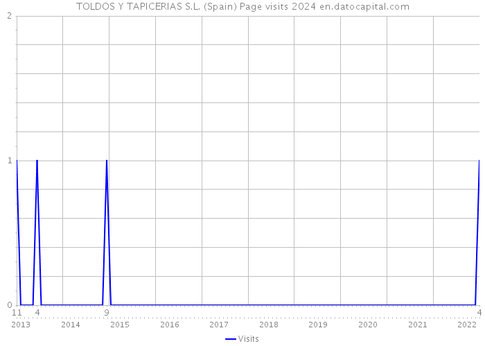 TOLDOS Y TAPICERIAS S.L. (Spain) Page visits 2024 