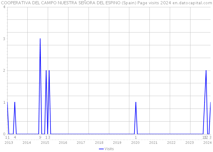 COOPERATIVA DEL CAMPO NUESTRA SEÑORA DEL ESPINO (Spain) Page visits 2024 
