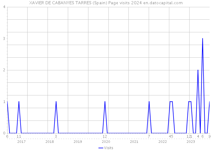 XAVIER DE CABANYES TARRES (Spain) Page visits 2024 