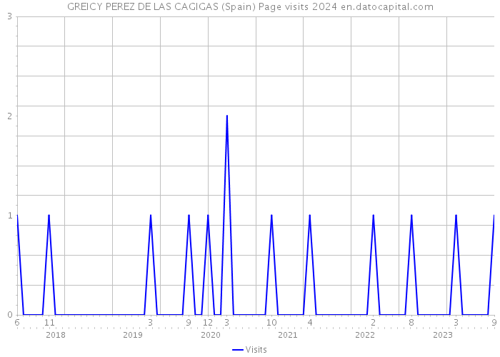 GREICY PEREZ DE LAS CAGIGAS (Spain) Page visits 2024 