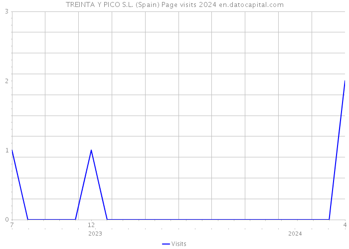 TREINTA Y PICO S.L. (Spain) Page visits 2024 