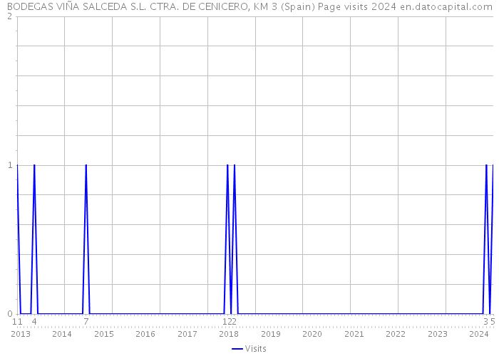 BODEGAS VIÑA SALCEDA S.L. CTRA. DE CENICERO, KM 3 (Spain) Page visits 2024 