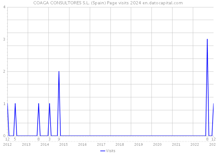 COAGA CONSULTORES S.L. (Spain) Page visits 2024 