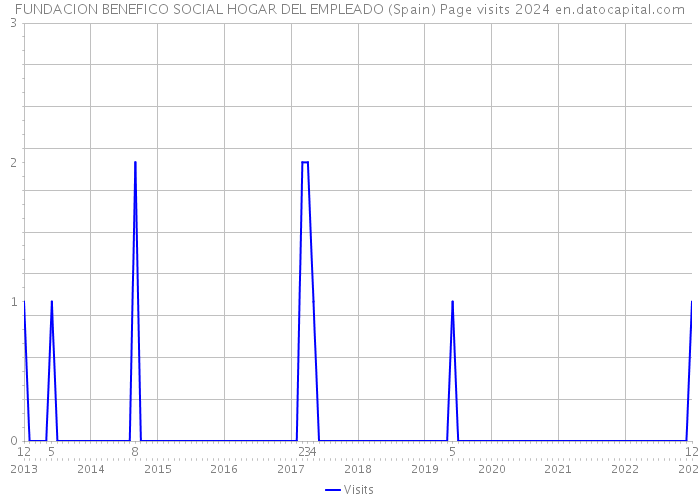 FUNDACION BENEFICO SOCIAL HOGAR DEL EMPLEADO (Spain) Page visits 2024 