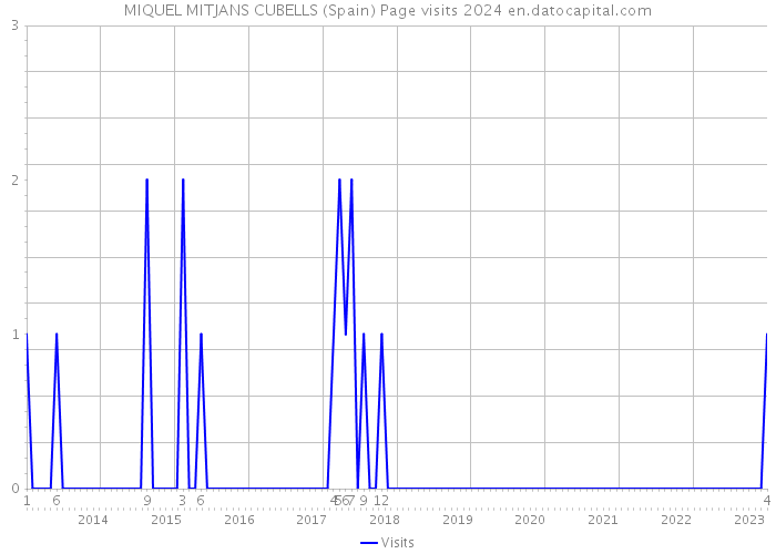 MIQUEL MITJANS CUBELLS (Spain) Page visits 2024 