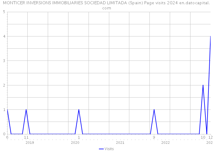 MONTICER INVERSIONS IMMOBILIARIES SOCIEDAD LIMITADA (Spain) Page visits 2024 