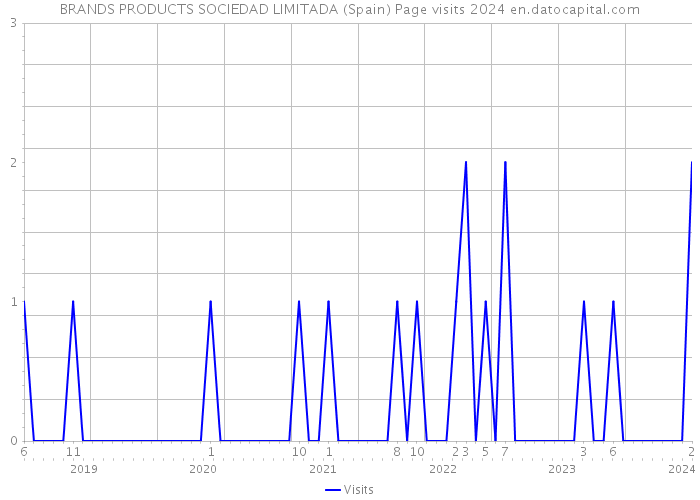 BRANDS PRODUCTS SOCIEDAD LIMITADA (Spain) Page visits 2024 