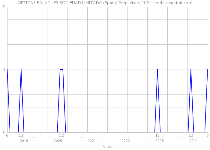 OPTICAS BALAGUER SOCIEDAD LIMITADA (Spain) Page visits 2024 