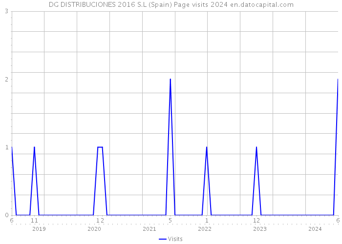 DG DISTRIBUCIONES 2016 S.L (Spain) Page visits 2024 