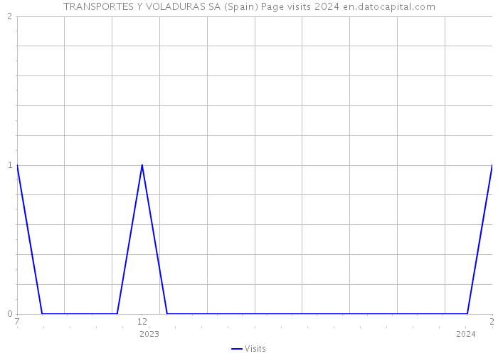 TRANSPORTES Y VOLADURAS SA (Spain) Page visits 2024 