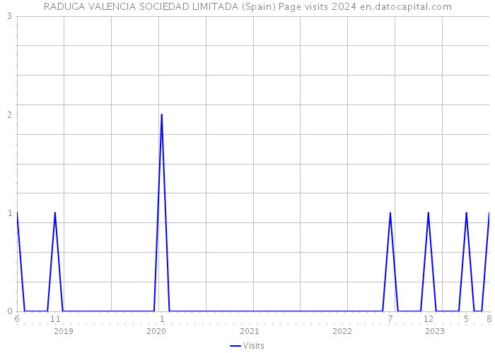 RADUGA VALENCIA SOCIEDAD LIMITADA (Spain) Page visits 2024 