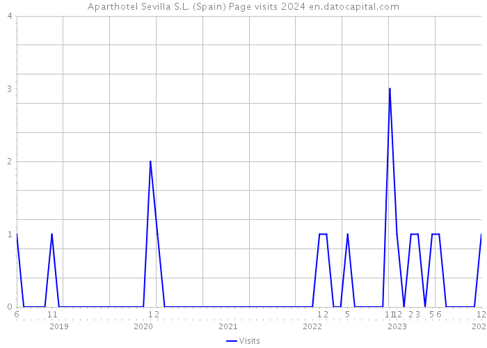 Aparthotel Sevilla S.L. (Spain) Page visits 2024 