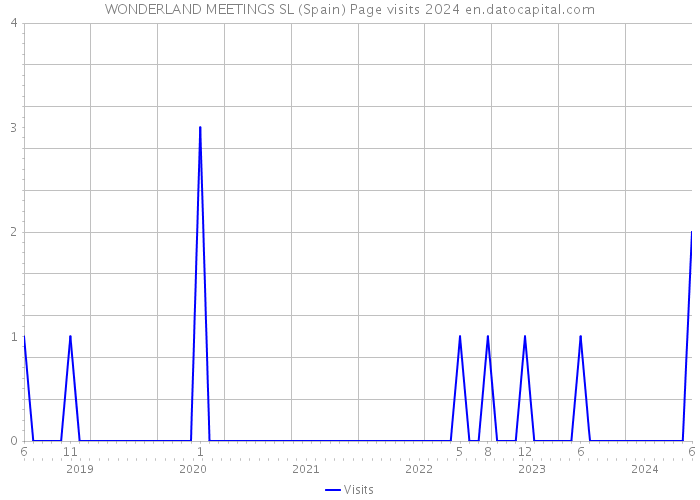 WONDERLAND MEETINGS SL (Spain) Page visits 2024 