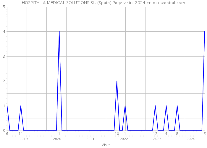 HOSPITAL & MEDICAL SOLUTIONS SL. (Spain) Page visits 2024 