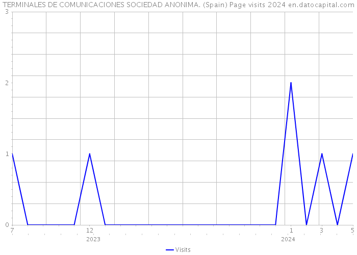 TERMINALES DE COMUNICACIONES SOCIEDAD ANONIMA. (Spain) Page visits 2024 
