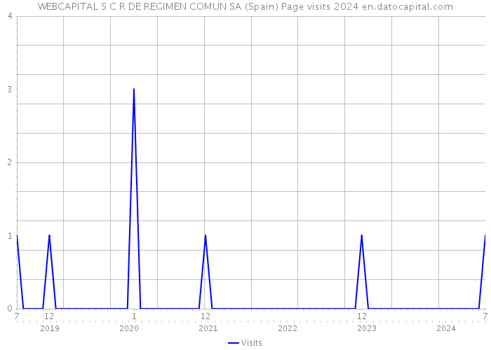 WEBCAPITAL S C R DE REGIMEN COMUN SA (Spain) Page visits 2024 