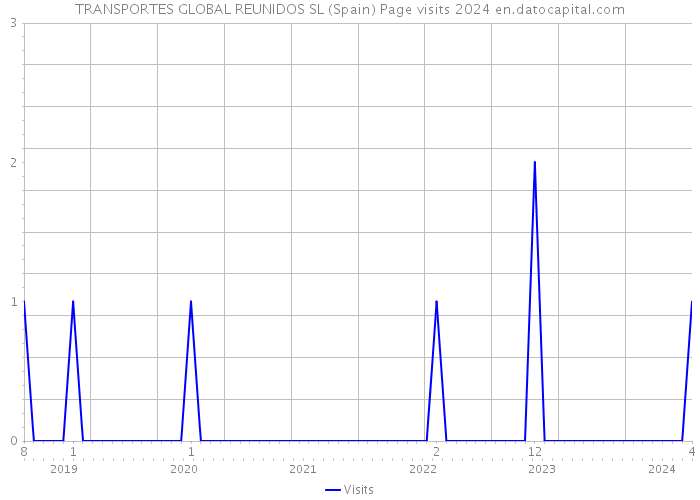 TRANSPORTES GLOBAL REUNIDOS SL (Spain) Page visits 2024 