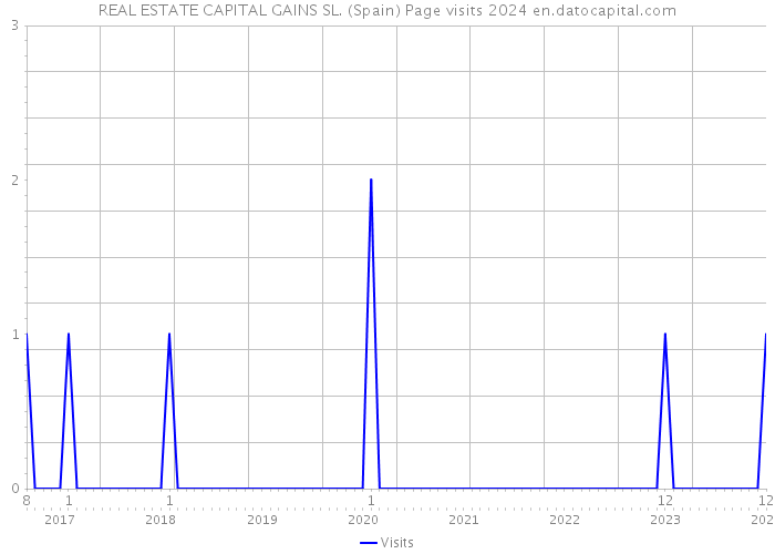 REAL ESTATE CAPITAL GAINS SL. (Spain) Page visits 2024 
