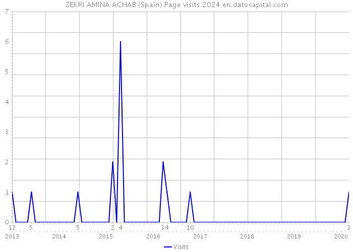 ZEKRI AMINA ACHAB (Spain) Page visits 2024 