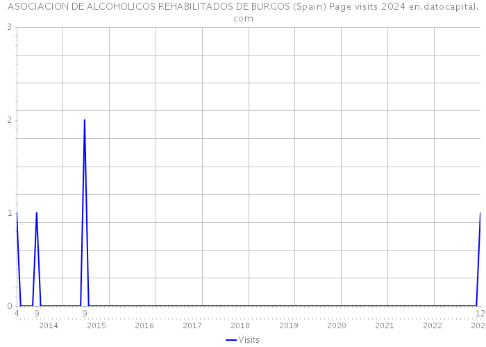 ASOCIACION DE ALCOHOLICOS REHABILITADOS DE BURGOS (Spain) Page visits 2024 