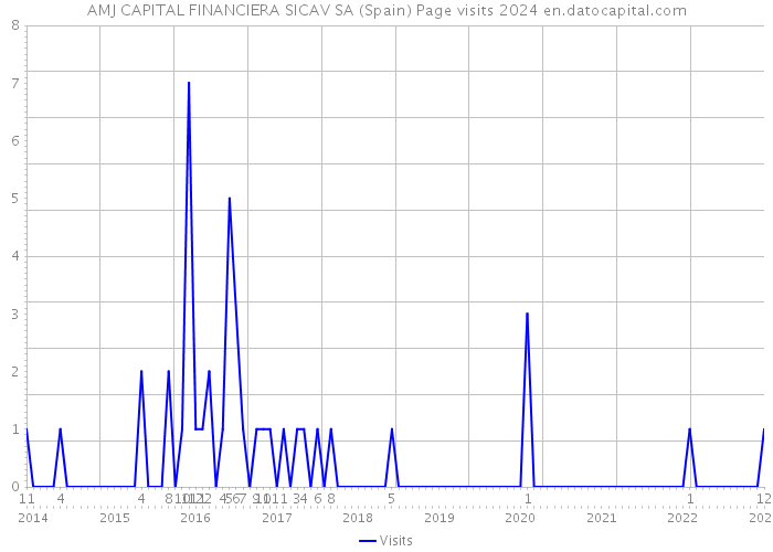 AMJ CAPITAL FINANCIERA SICAV SA (Spain) Page visits 2024 