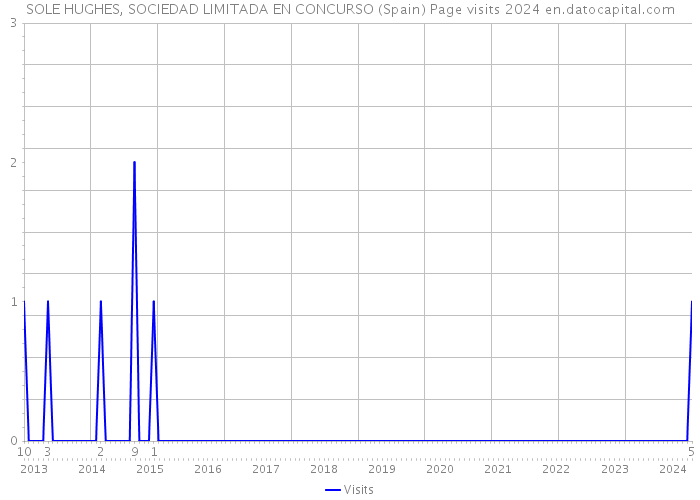 SOLE HUGHES, SOCIEDAD LIMITADA EN CONCURSO (Spain) Page visits 2024 