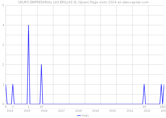 GRUPO EMPRESARIAL LAS ERILLAS SL (Spain) Page visits 2024 