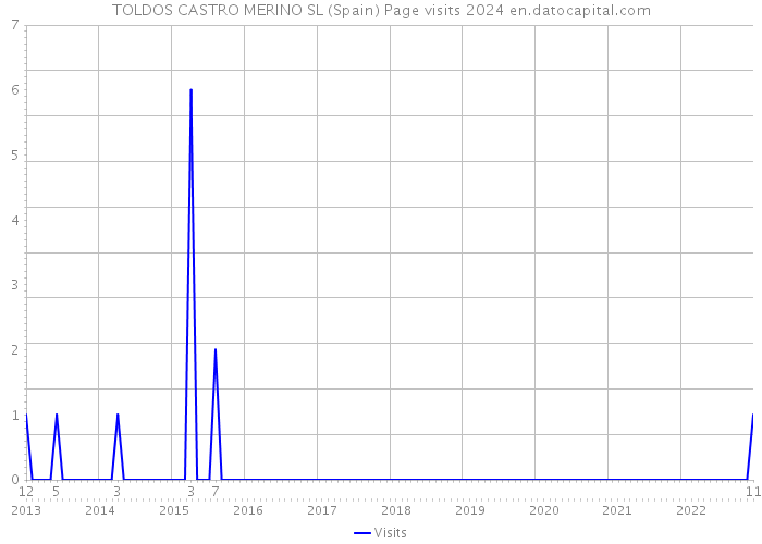 TOLDOS CASTRO MERINO SL (Spain) Page visits 2024 