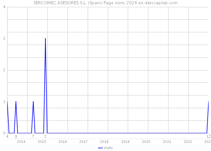 SERCOMEC ASESORES S.L. (Spain) Page visits 2024 