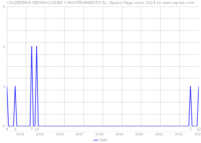 CALDERERIA REPARACIONES Y MANTENIMIENTO SL. (Spain) Page visits 2024 