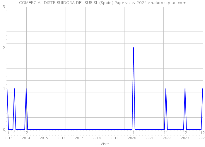 COMERCIAL DISTRIBUIDORA DEL SUR SL (Spain) Page visits 2024 