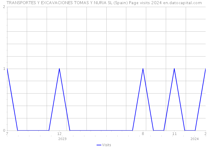 TRANSPORTES Y EXCAVACIONES TOMAS Y NURIA SL (Spain) Page visits 2024 