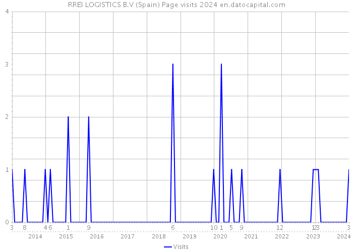 RREI LOGISTICS B.V (Spain) Page visits 2024 