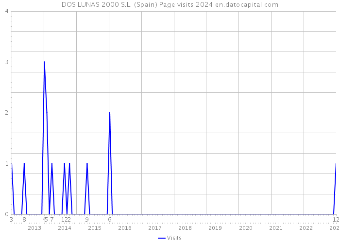 DOS LUNAS 2000 S.L. (Spain) Page visits 2024 