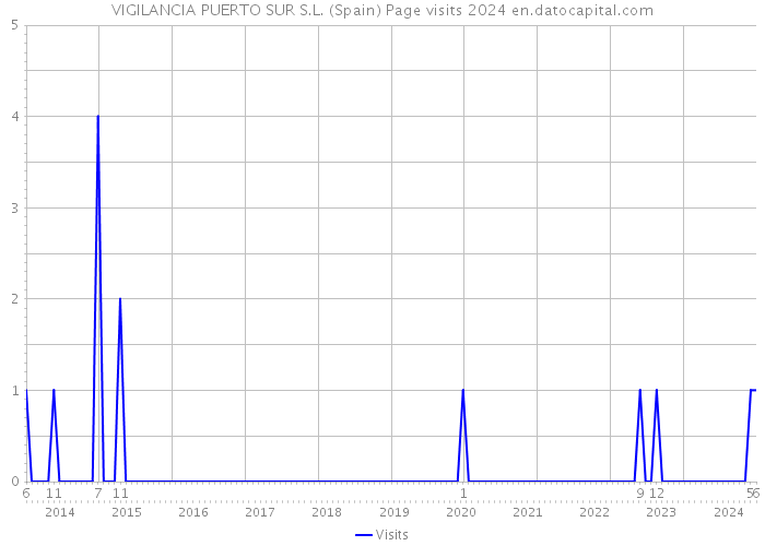 VIGILANCIA PUERTO SUR S.L. (Spain) Page visits 2024 