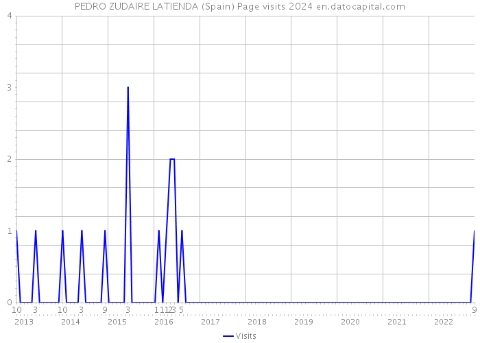 PEDRO ZUDAIRE LATIENDA (Spain) Page visits 2024 