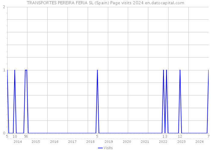 TRANSPORTES PEREIRA FERIA SL (Spain) Page visits 2024 