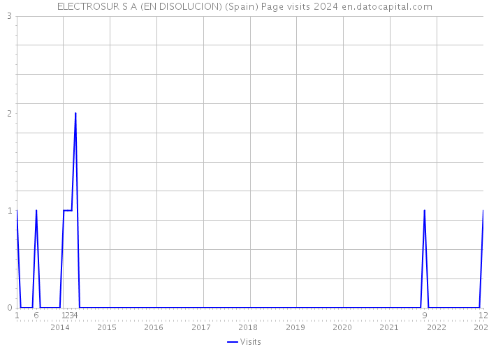 ELECTROSUR S A (EN DISOLUCION) (Spain) Page visits 2024 