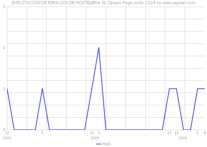 EXPLOTACION DE ESPACIOS DE HOSTELERIA SL (Spain) Page visits 2024 