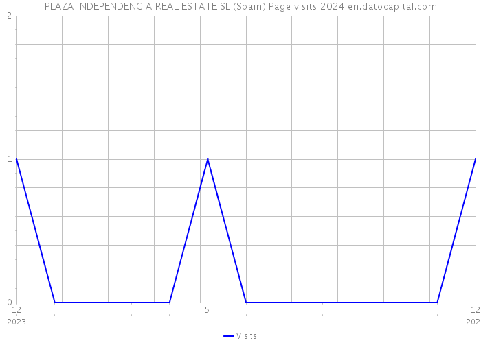 PLAZA INDEPENDENCIA REAL ESTATE SL (Spain) Page visits 2024 