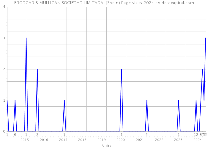 BRODGAR & MULLIGAN SOCIEDAD LIMITADA. (Spain) Page visits 2024 