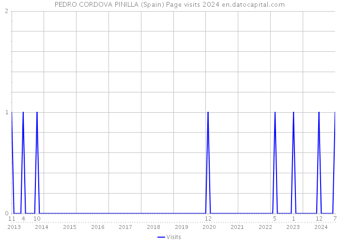 PEDRO CORDOVA PINILLA (Spain) Page visits 2024 