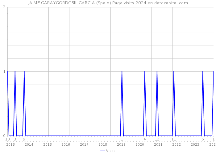 JAIME GARAYGORDOBIL GARCIA (Spain) Page visits 2024 